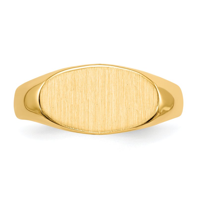 14k 13.5x7.0mm Closed Back Signet Ring