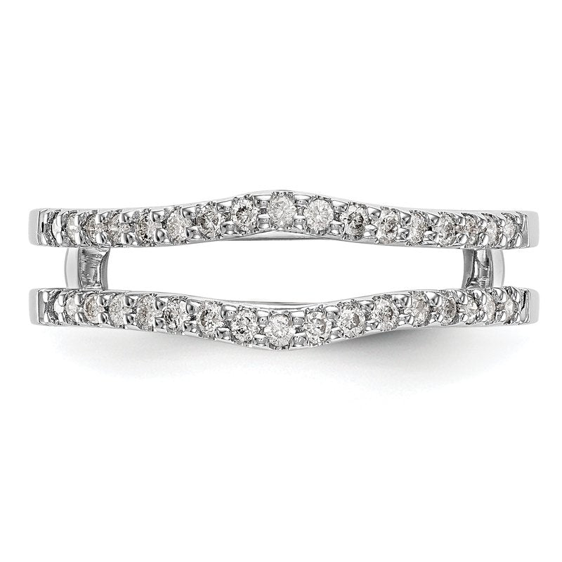 14K White Gold 1/4 carat Lab Grown Diamond VS+ F+ Complete Ring Guard