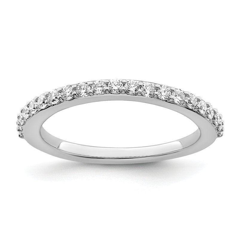 14K White Gold 1/4 carat Lab Grown Diamond VS+ F+ Complete Wedding Band