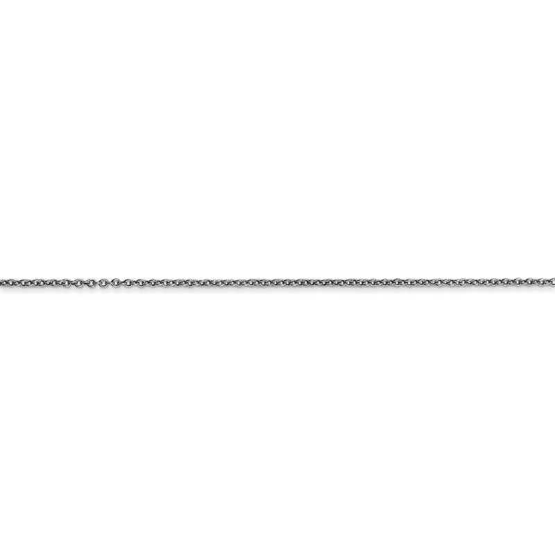 14K White Gold 14 inch .9mm Cable with Spring Ring Clasp Chain