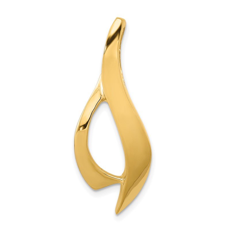 14k Polished Slide Fits up to 6mm Regular/Fancy/Reversible Omega