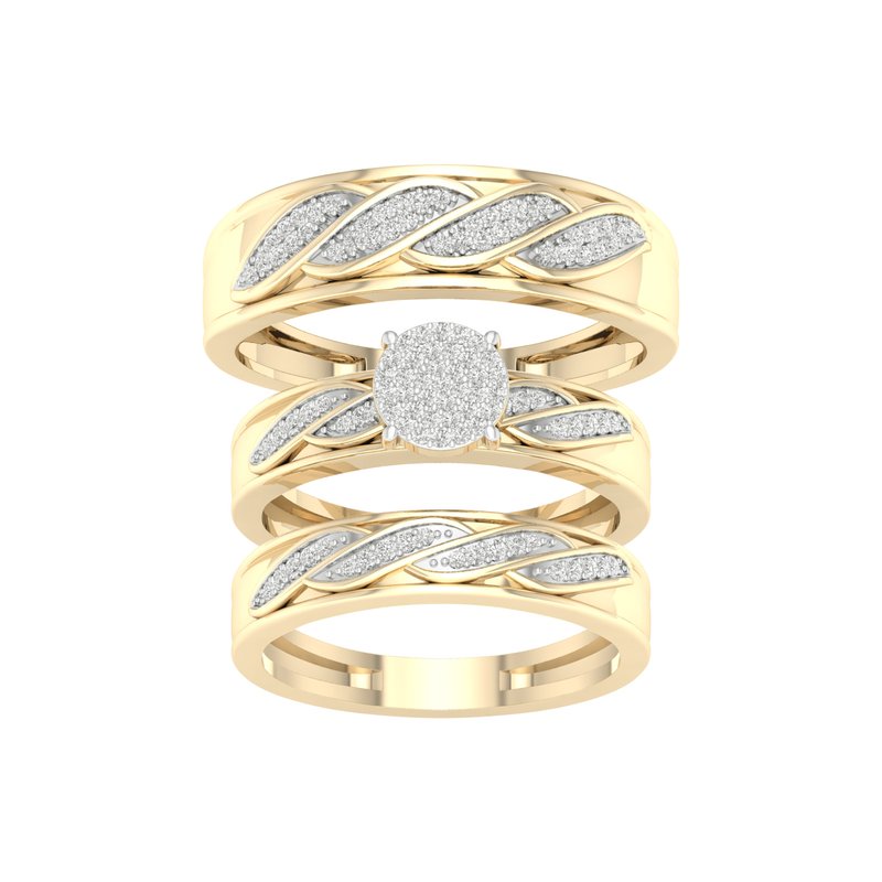 10K 0.33Ct Diam Trio Set