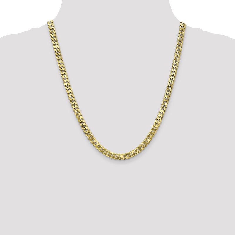 10K 6.1mm Flat Beveled Curb Chain