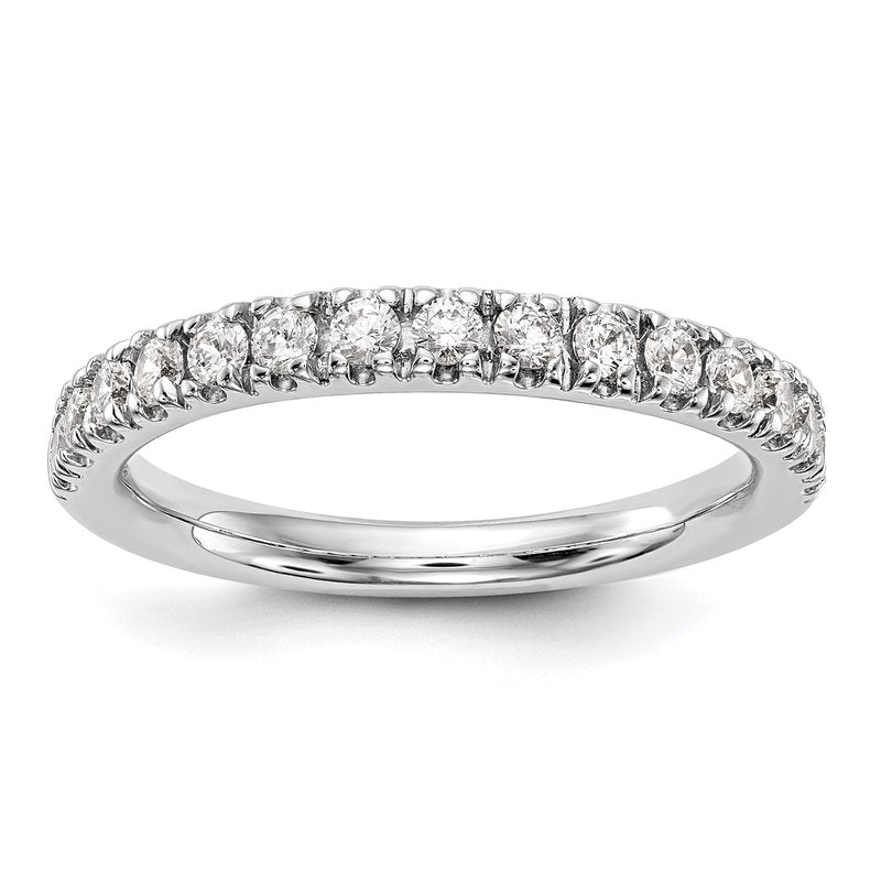14K White Gold 1/4 carat Lab Grown Diamond VS+ F+ Complete Wedding Band
