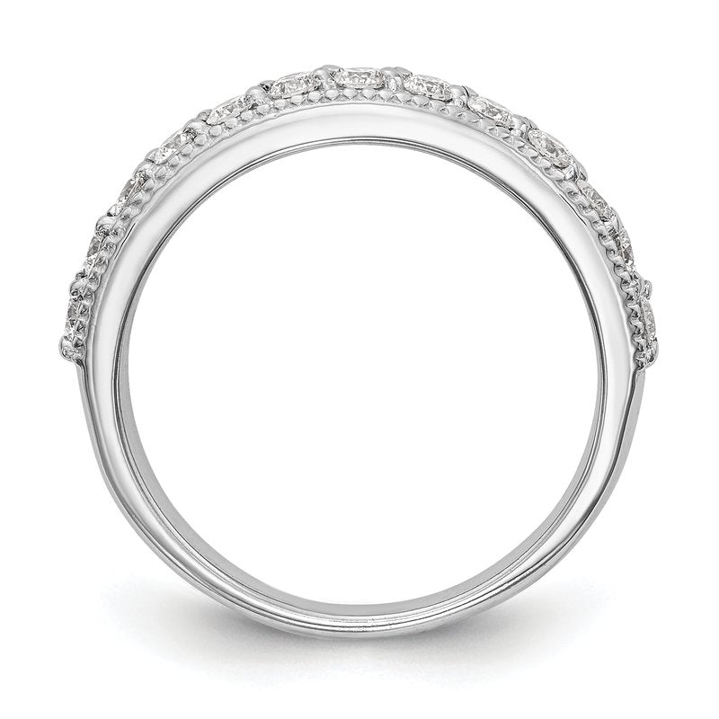 14K White Gold 1/2 carat Lab Grown Diamond VS/SI  D E F  Wedding Band
