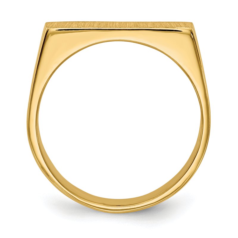 14k 16.0x6.0mm Closed Back Signet Ring