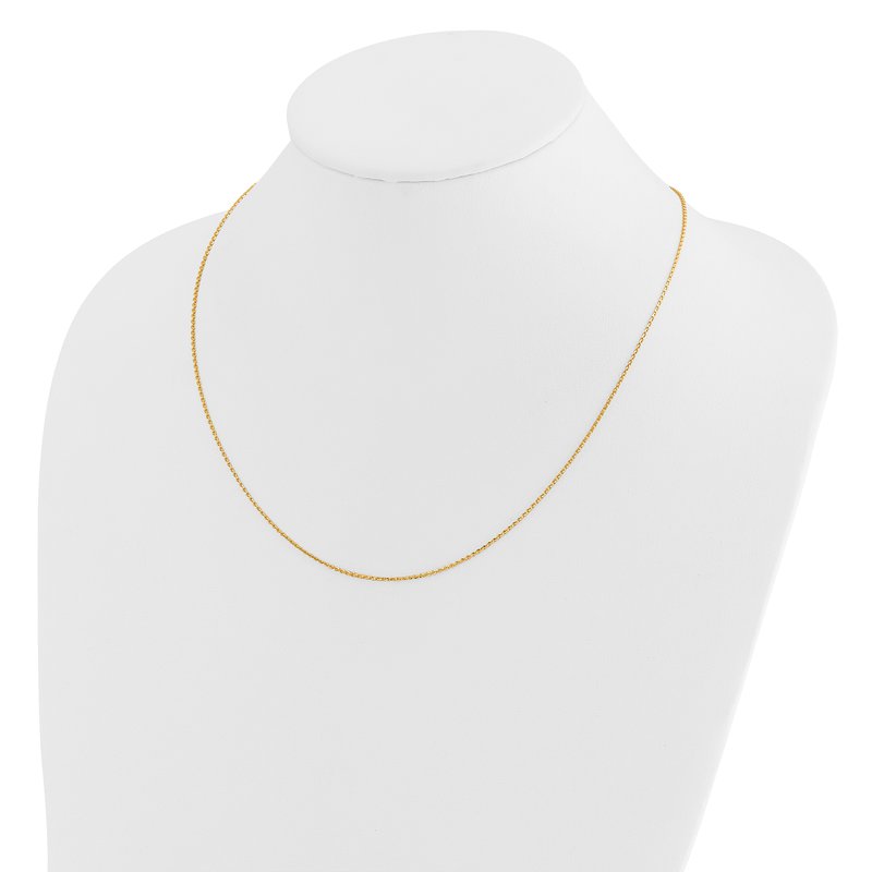 14K Adjustable 1.15mm D/C Oval Link Chain
