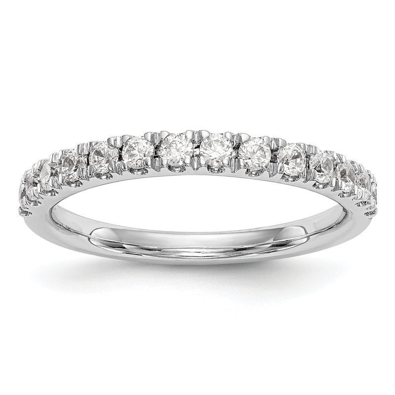 14K White Gold 3/8 carat Lab Grown Diamond VS+ F+ Complete Wedding Band