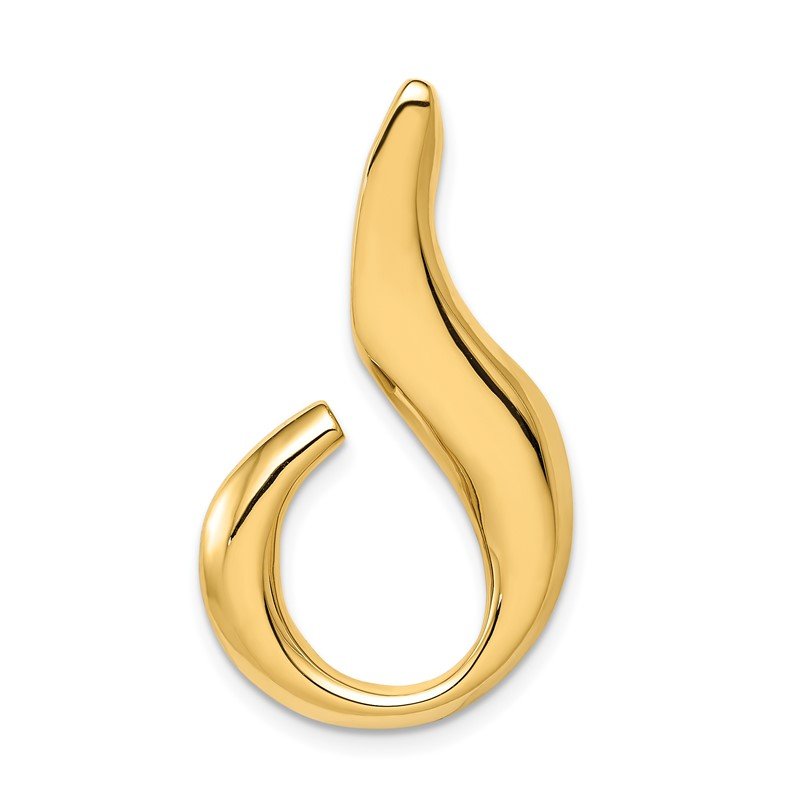 14k Polished Slide Fits up to 6mm Regular/Fancy/Reversible Omega