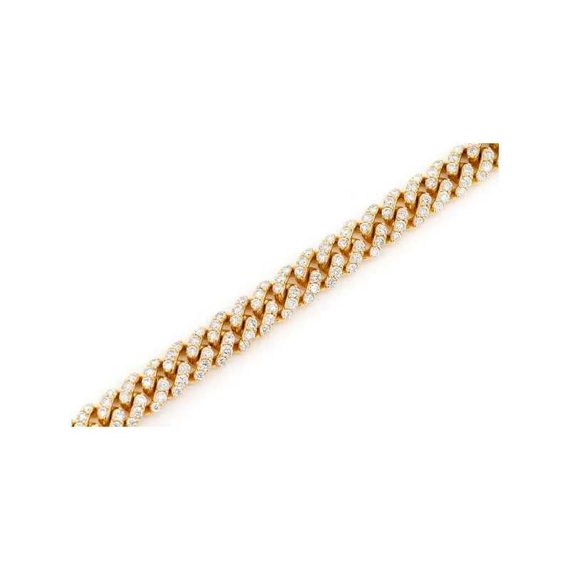 6mm Diamond Miami Cuban Bracelet 14K 4.25ctw