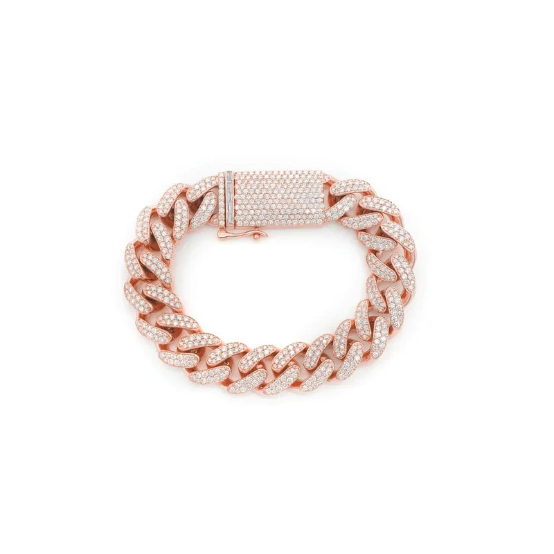 16mm Miami Cuban Link Bracelet 14k 12.25ctw