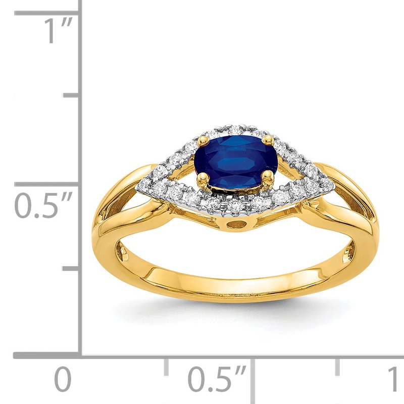 14k Diamond and Emerald Ring