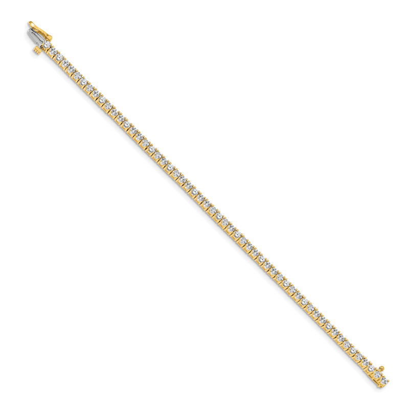 14k Complete 3.92 carat Round VS Diamond 4-prong 7 inch Tennis Bracelet