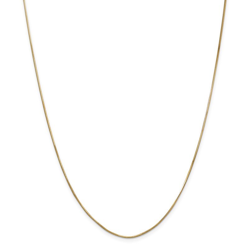 14K 10 inch .8mm Octagonal Snake with Lobster Clasp Anklet