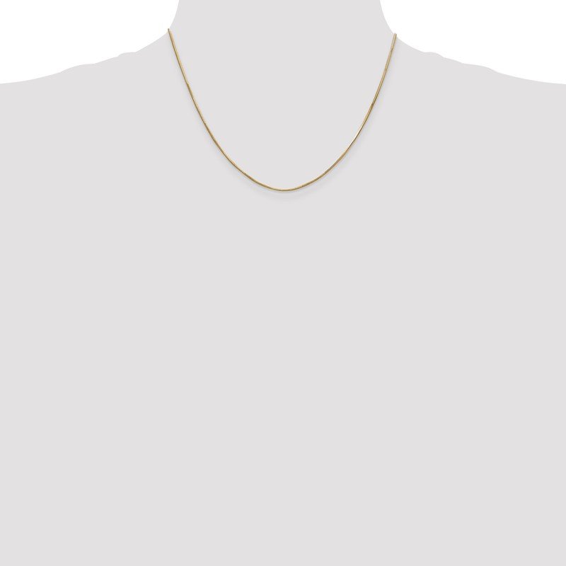 14K 10 inch .8mm Octagonal Snake with Lobster Clasp Anklet