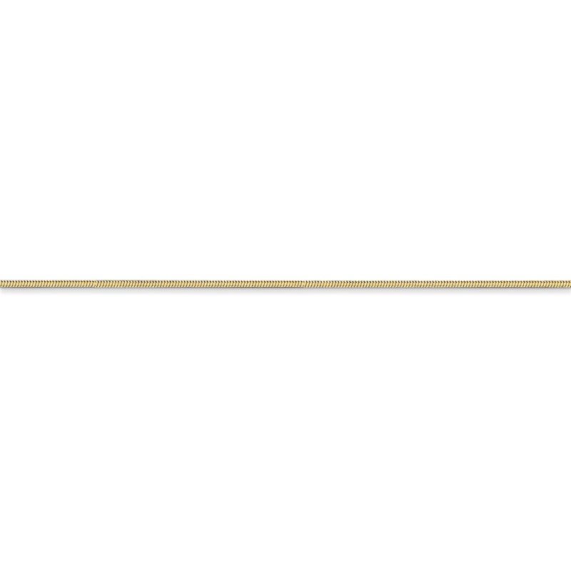 14K 10 inch .8mm Octagonal Snake with Lobster Clasp Anklet