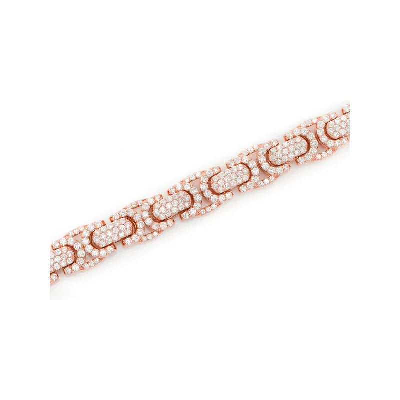 Flat Byzantine Link Bracelet 14K 11.25ctw