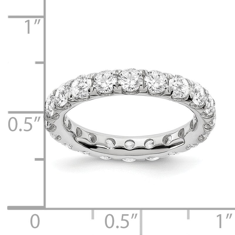 14K Rose Gold 1/2 carat Lab Grown Diamond VS+ F+ Size 4.5 Complete Eternity Band
