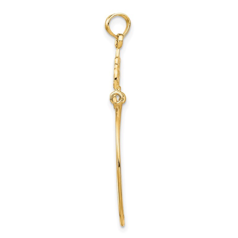 14k Filigree Charm Holder Pendant