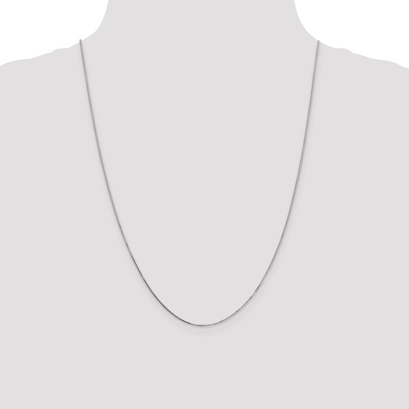 10K White Gold .7mm Box Chain