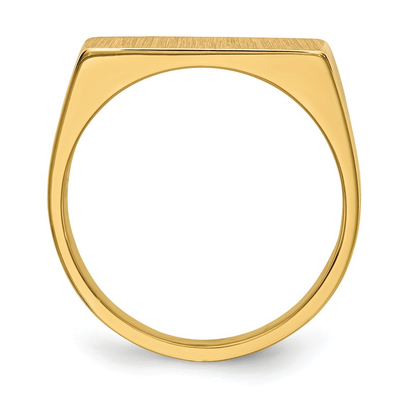 14k 16.5x8.0mm Closed Back Mens Signet Ring