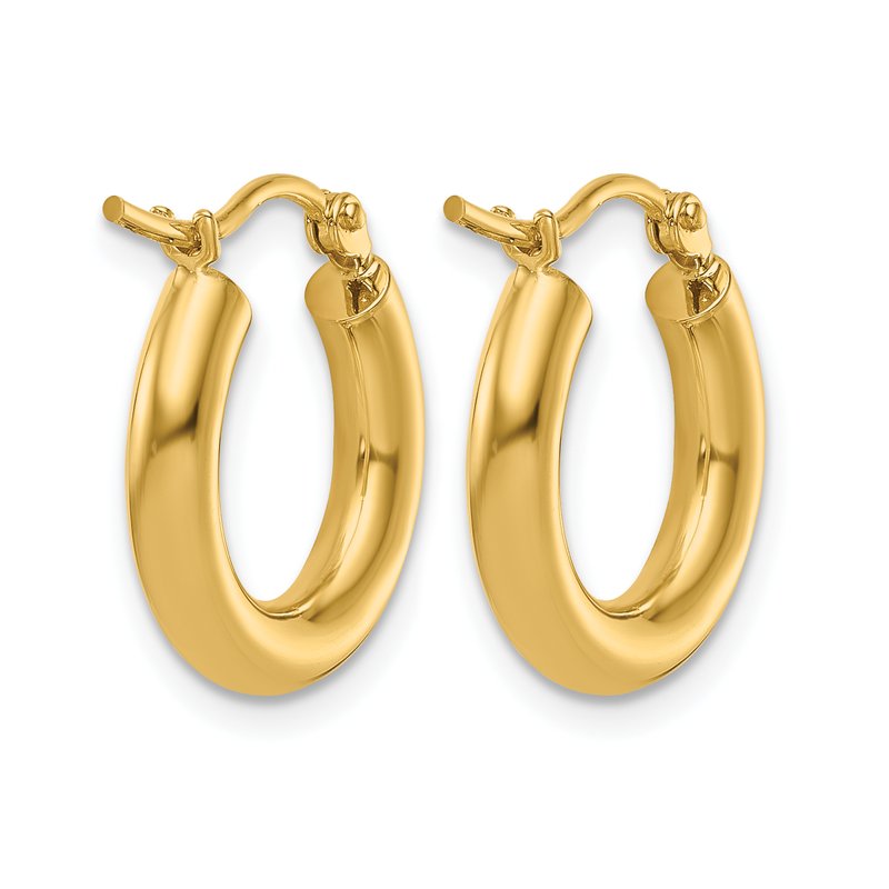 10K Polished Hinged Hoop Earrings