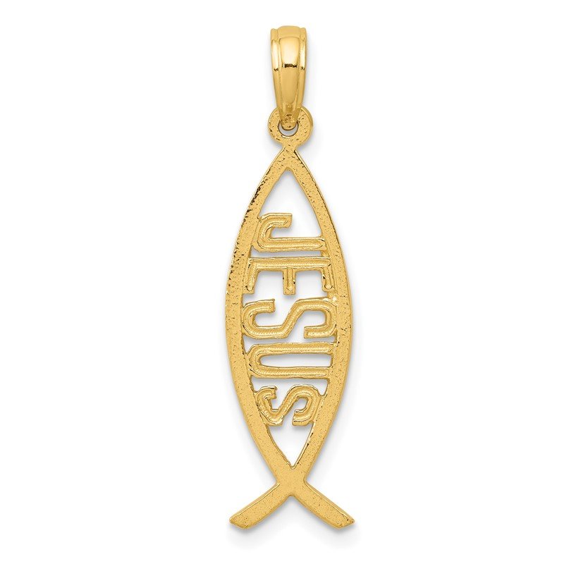 14K Ichthus Fish with JESUS Pendant