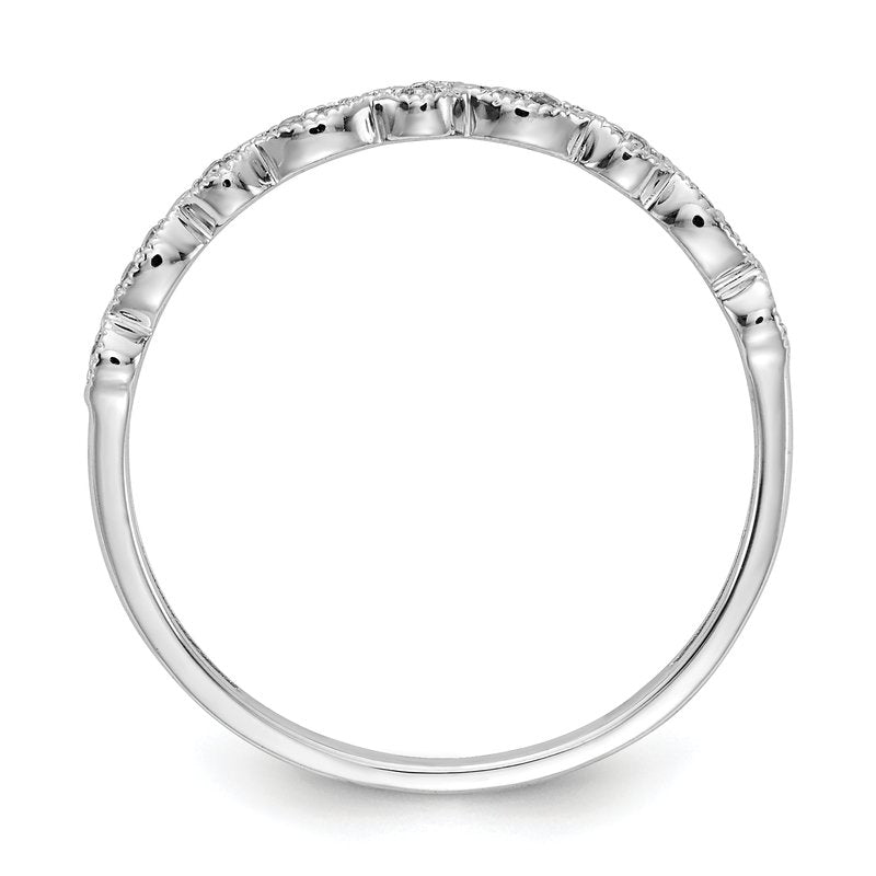 14k Rose Gold Diamond Fancy Band