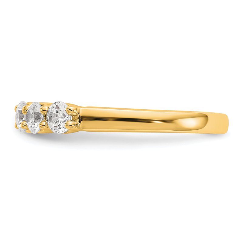 14K White Gold 1/3 carat Lab Grown Diamond VS+ F+ Complete Round Five Stone Ring
