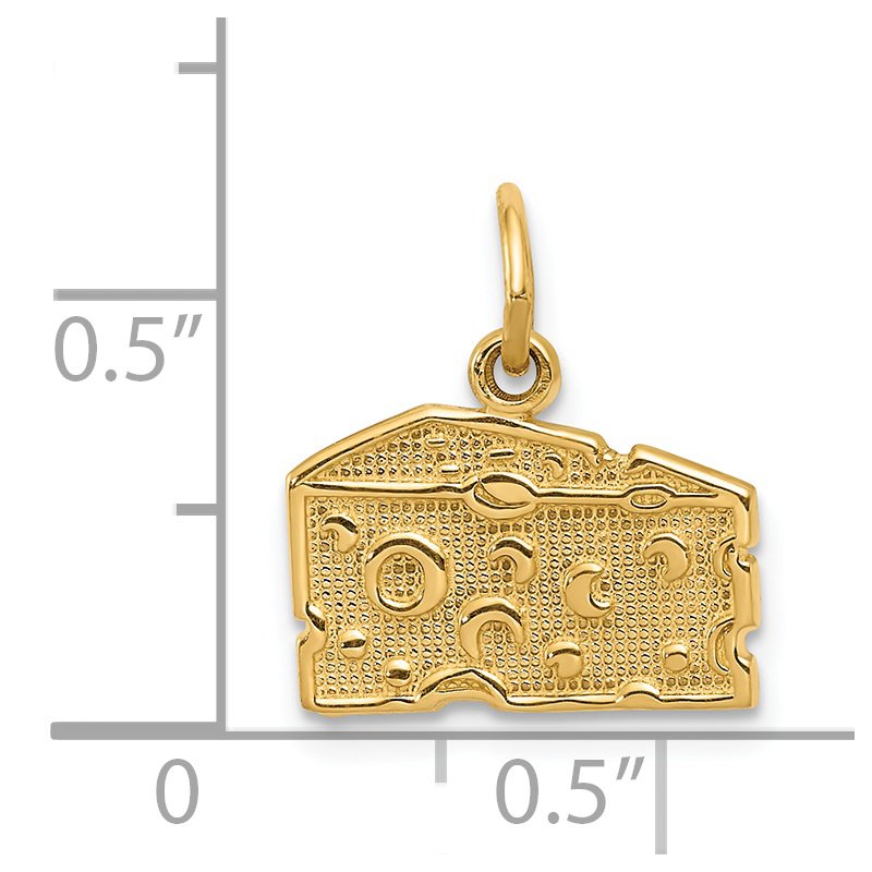 14k Swiss Cheese Charm