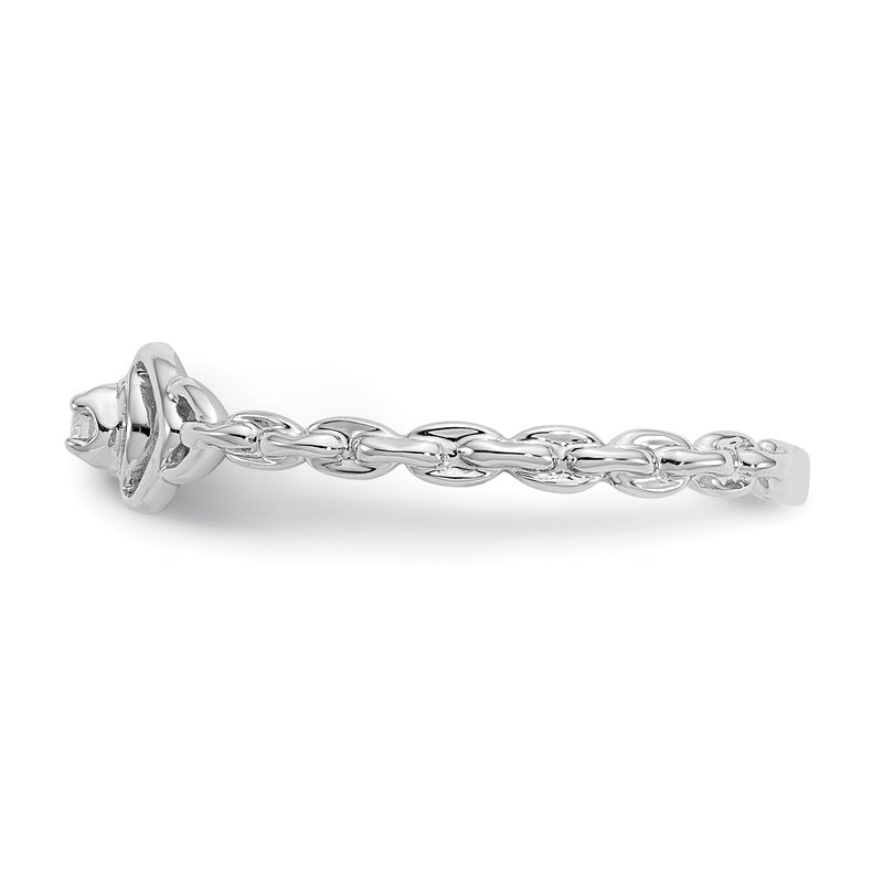 14k White Gold AAA Diamond heart ring