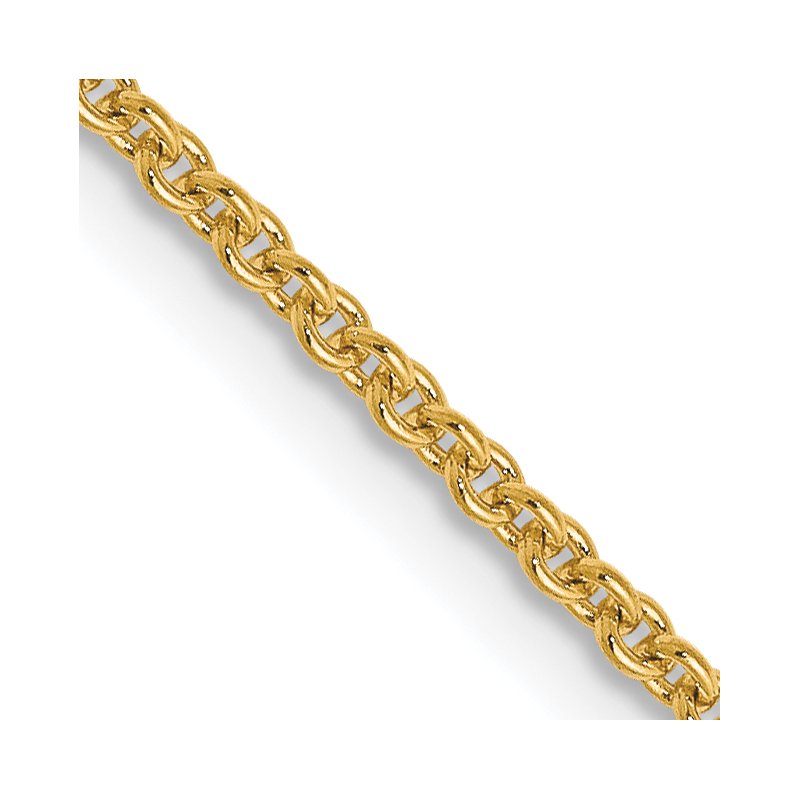 14K 1.4mm Round Cable Chain