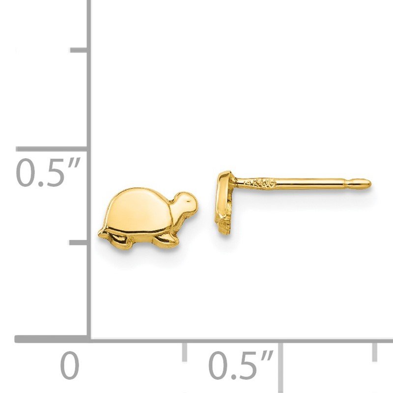 14k Mini Turtle Earrings