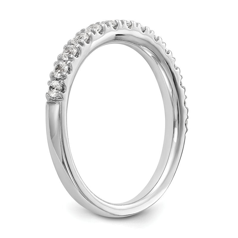 14K White Gold 3/8 carat Lab Grown Diamond VS+ F+ Complete Wedding Band