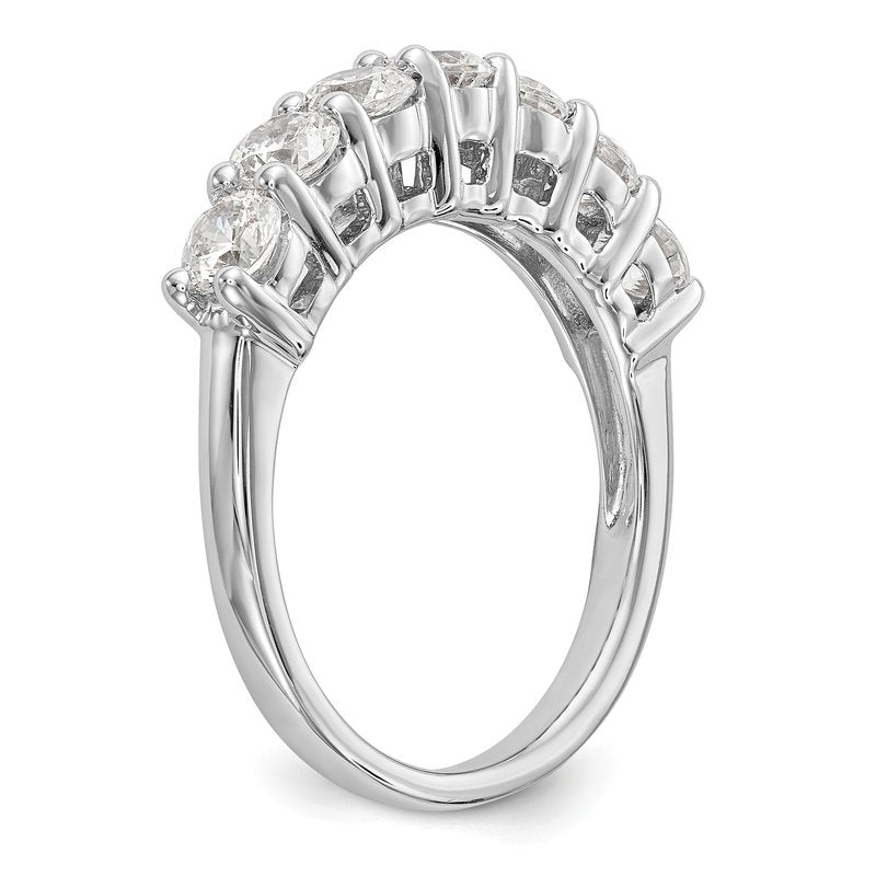 14K White Gold 3/4 carat Lab Grown Diamond VS/SI  D E F  7 Stone Band