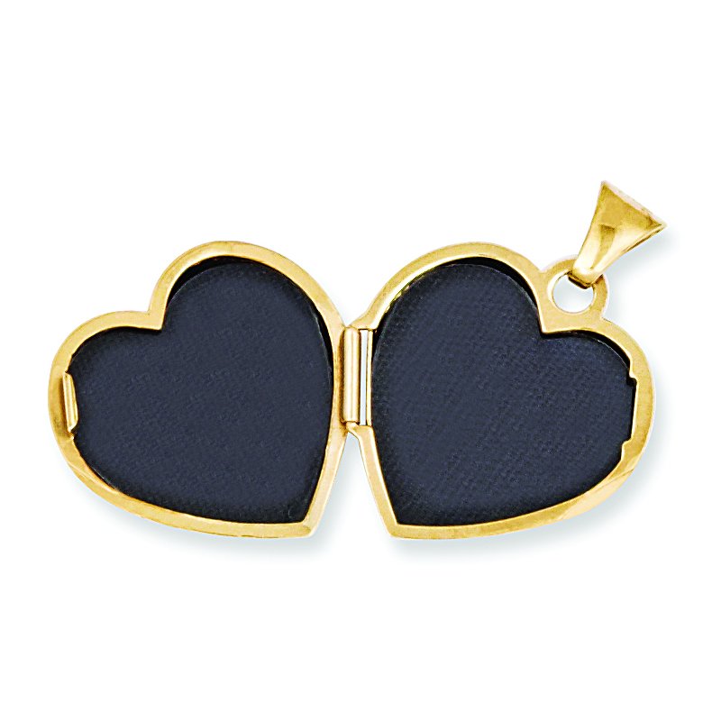 14k Polished Scrolled 15mm Heart Locket