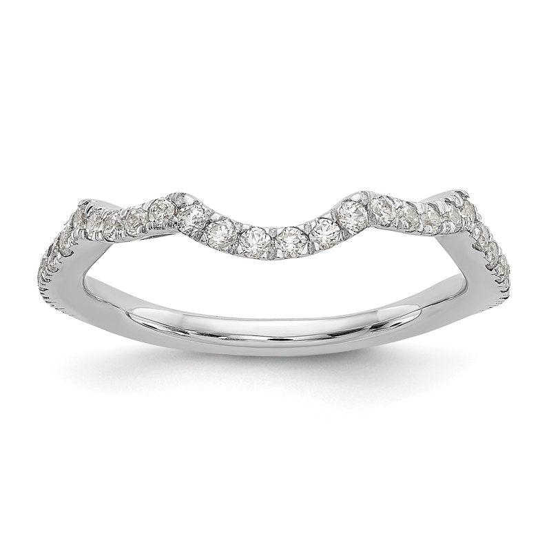 14K White Gold 1/3 carat Lab Grown Diamond VS/SI  D E F  Wedding Band