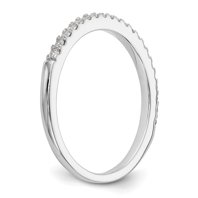 14K White Gold 1/6 carat Lab Grown Diamond VS+ F+ Complete Wedding Band