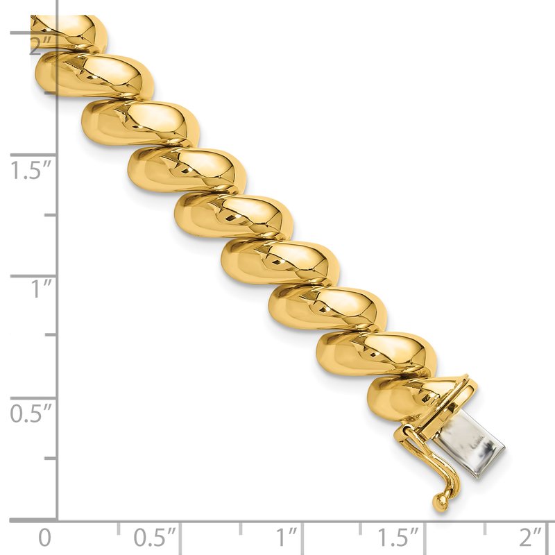 14k Polished 10mm 17 inch San Marco Necklace
