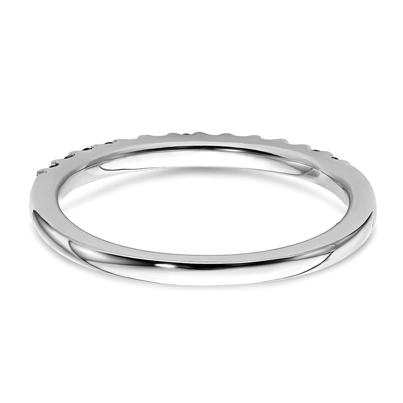 14k White Gold Diamond and Emerald Band