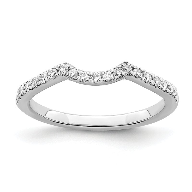 14K White Gold 1/4 carat Lab Grown Diamond VS/SI  D E F  Wedding Band