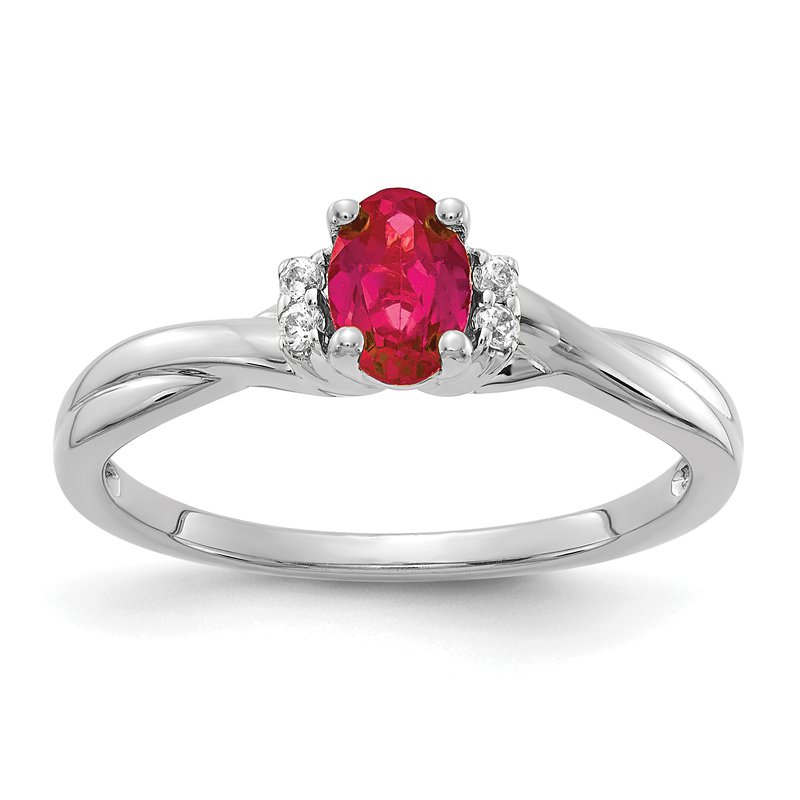 14k Diamond and Oval Emerald Ring