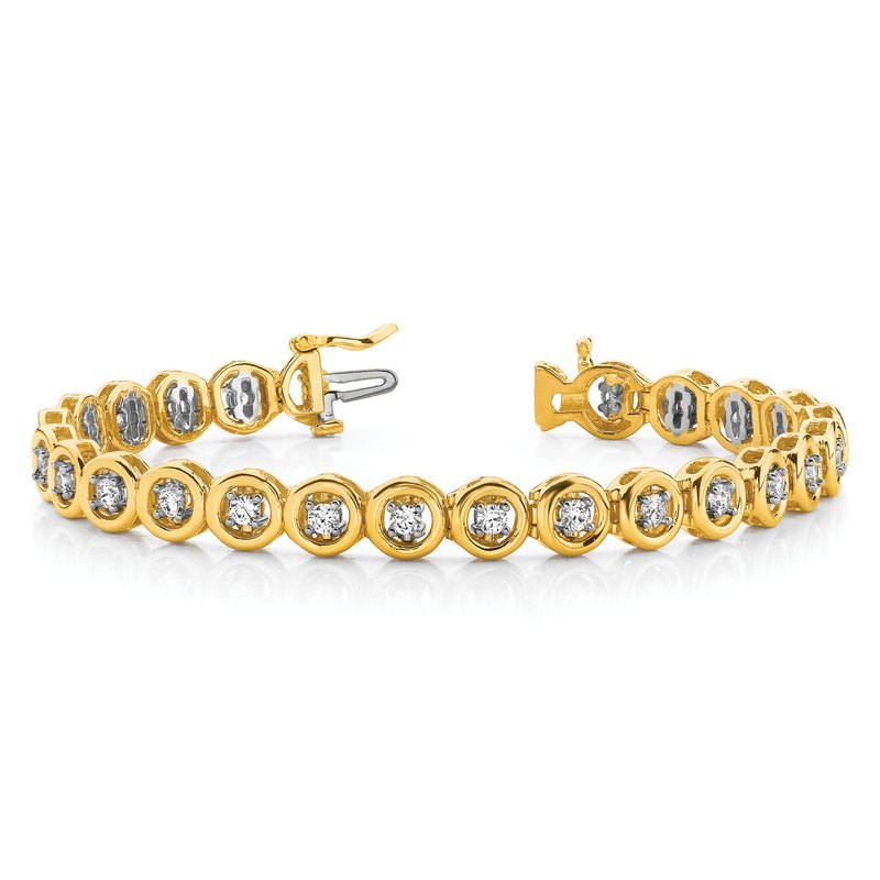 14k Complete 3/4 carat Round A Diamond Circle Add-A-Diamond 7 inch Tennis Bracelet