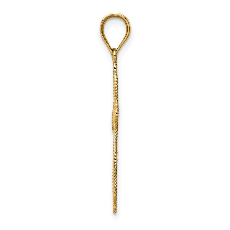 14K Budded Cross Pendant