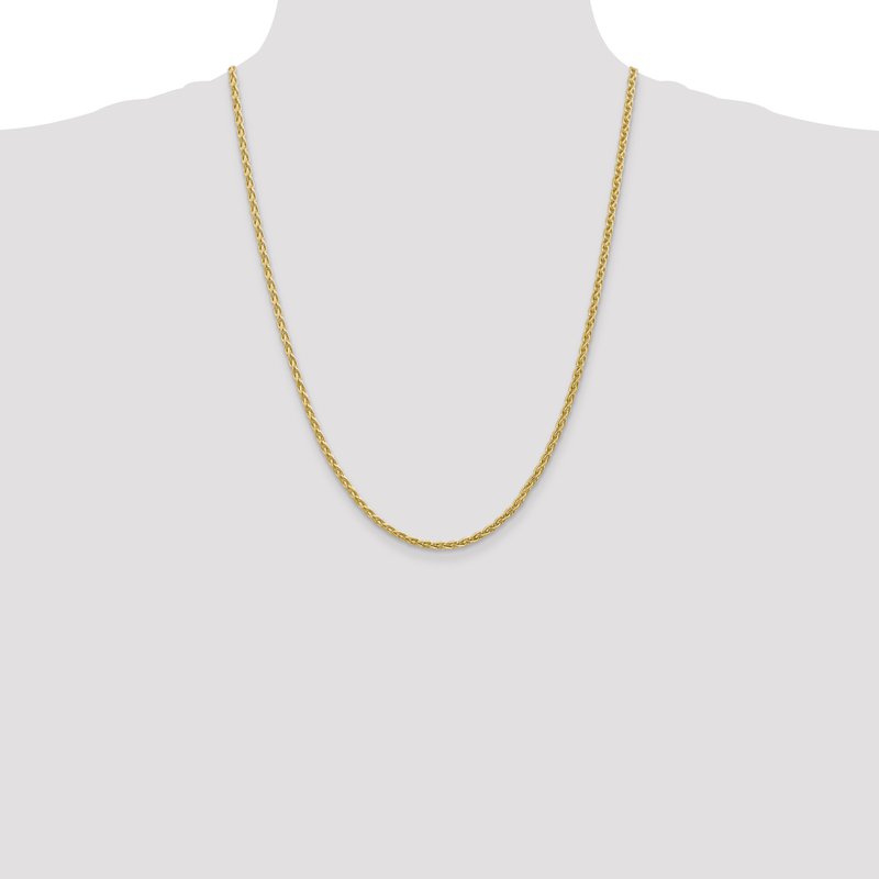 14k 16 inch 3mm Parisian Wheat with Lobster Clasp Chain