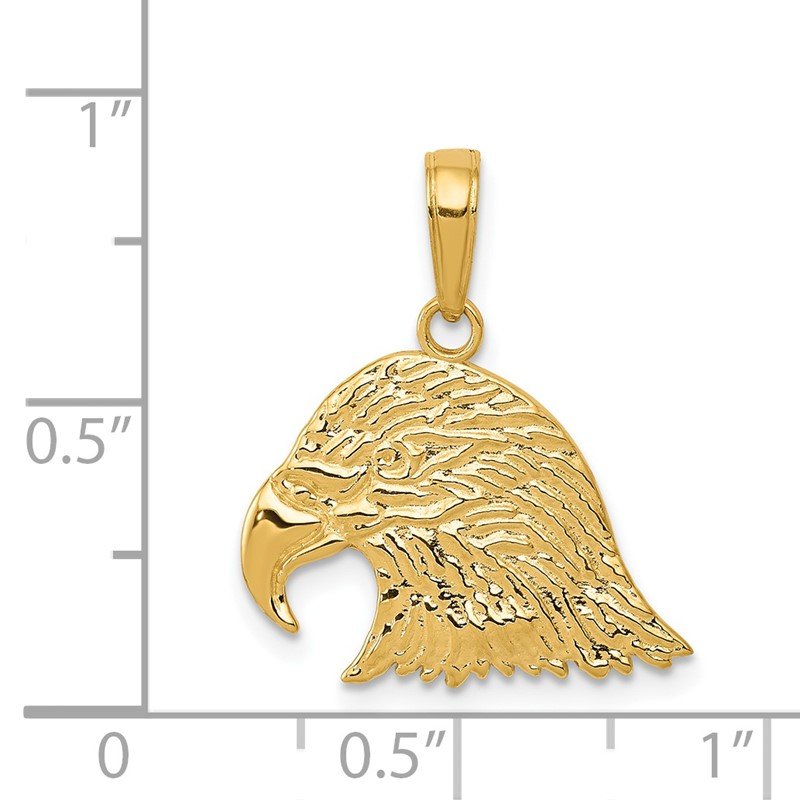 14k Eagle Head Pendant