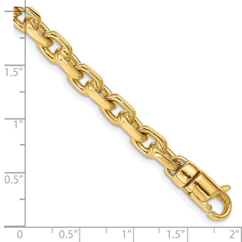 14K 20 inch 5.9mm Hand Polished Fancy Link with Lobster Clasp Chain