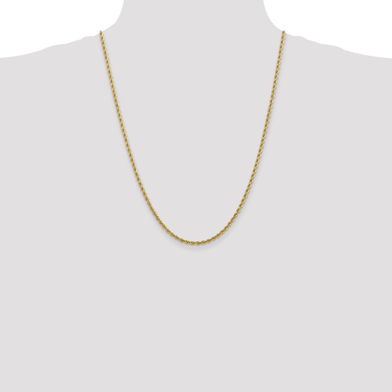 14K 2.75mm Diamond-Cut Rope Chain