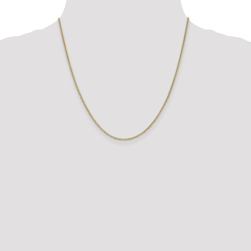 14K 10 inch 1.5mm Lightweight Flat Anchor Link with Lobster Clasp Chain Anklet