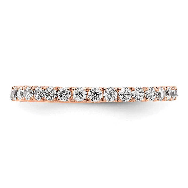 14K Rose Gold 1/2 carat Lab Grown Diamond VS+ F+ Size 4.5 Complete Eternity Band